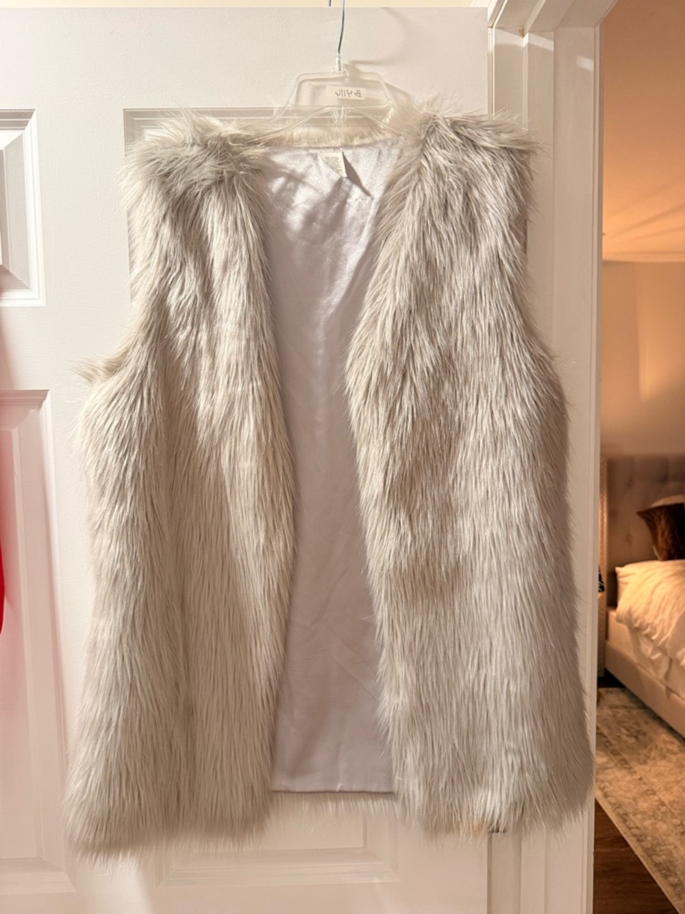 Neutral Faux Fur Vest